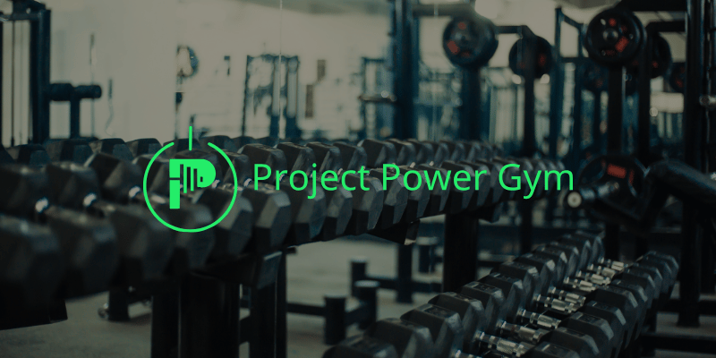 a dumbbell rack in a gym 