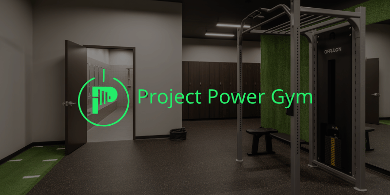 Private gym showers at Project Power Gym in O’Fallon MO featuring clean, modern locker room facilities for members training before work