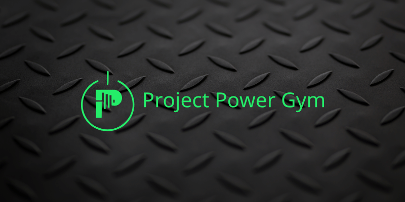 project power logo set against a dark diamond plate background